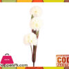 The Florist White Artificial Rubber Flower On Stick - Fl94