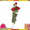 The Florist Red Artificial Rose on Stick - FL98