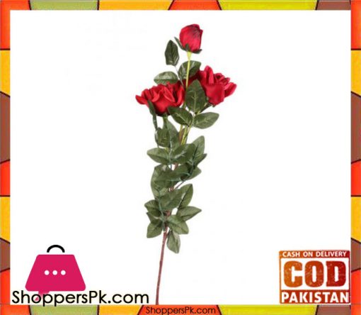 The Florist Red Artificial Rose on Stick - FL98