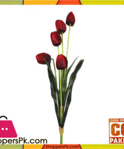 The Florist Maroon Artificial Tulip Stick - FL107