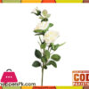 The Florist White Special Rubber Rose On Stick - Fl112