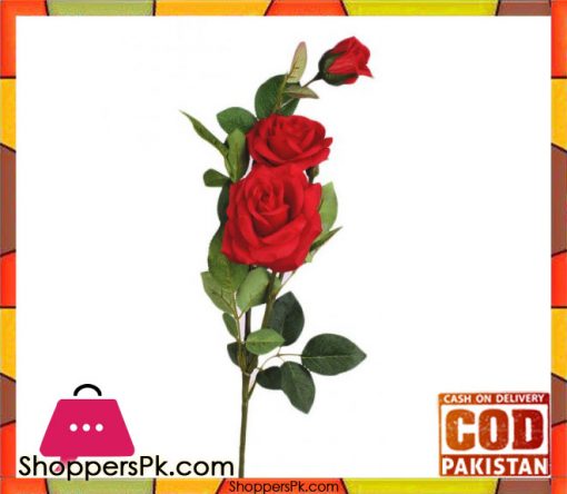 The Florist Red Special Rubber Rose on Stick - FL113
