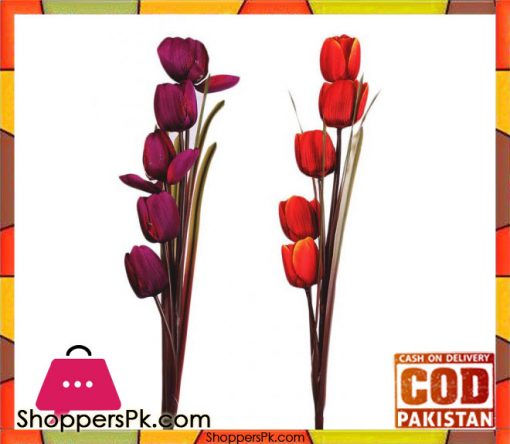 The Florist Multicolored Artificial Tulip Sticks - 2 Pieces - FL116
