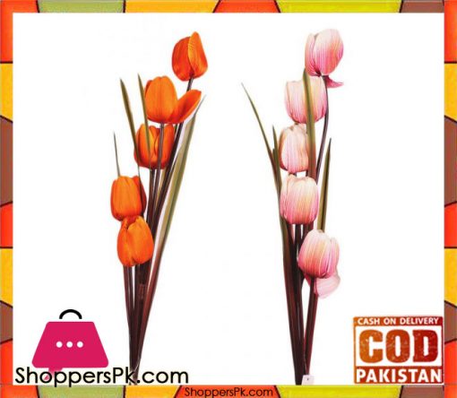 The Florist Multicolored Artificial Tulip Sticks - 2 Pieces - FL117