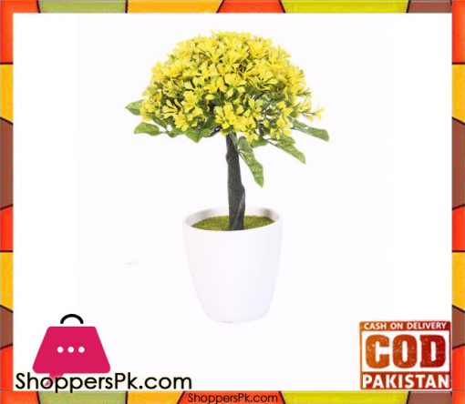 The Florist Yellow Artificial Flower in Melamine Pot - FL4