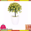 The Florist Yellow Artificial Flower In Melamine Pot - Fl8