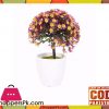 The Florist Yellow/Purple Artificial Flower in Melamine Pot - FL9
