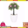 The Florist Artificial Plant with Pink Flower in Melamine Pot - FL12