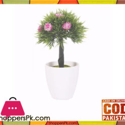 The Florist Artificial Plant with Pink Flower in Melamine Pot - FL12