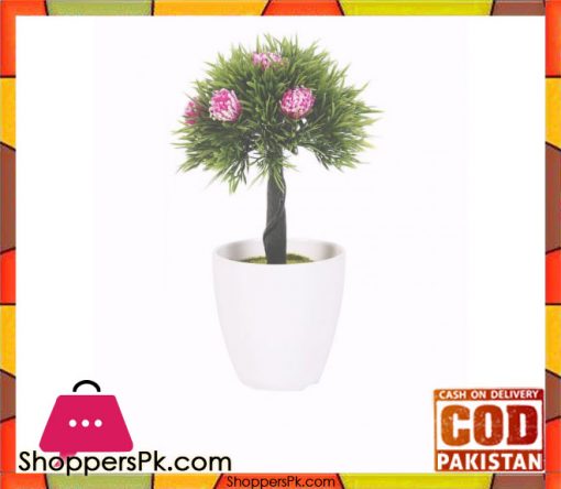 The Florist Artificial Plant with Pink Flower in Melamine Pot - FL12