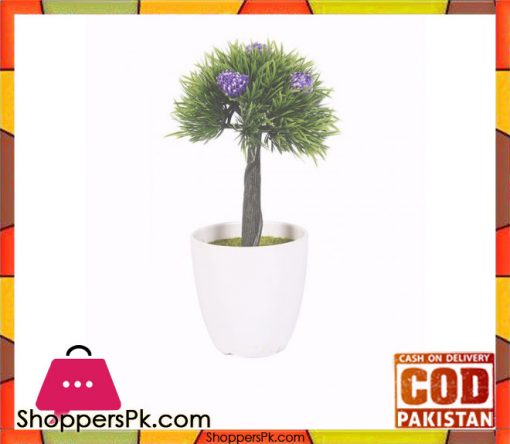 The Florist Artificial Plant with Purple Flower in Melamine Pot - FL13
