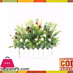 The Florist Multicolored Artificial Flower Plastic Fence Arrangement - FL26