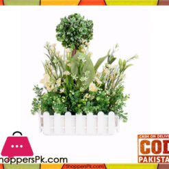 The Florist Multicolored Artificial Flower Plastic Fence Arrangement - FL27