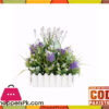 The Florist Multicolored Artificial Flower Plastic Fence Arrangement - FL30