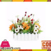 The Florist Multicolored Artificial Flower Plastic Fence Arrangement - Fl31