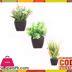 The Florist Multicolored Artificial Flower & Pot Arrangements - 3 Pieces Set - FL33
