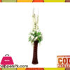 The Florist Flor2 - White Tulip Rose Flower Arrangement With Fibre Vase
