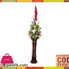 The Florist FLOR10 - Pink Tulip Rose Corner Flower Arrangement with Fibre Vase