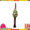 The Florist FLOR10 - Pink Tulip Rose Corner Flower Arrangement with Fibre Vase
