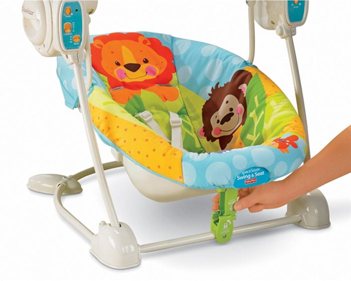 Battery Operated Balancinho Baby Space Saver Swing &Amp; Seat