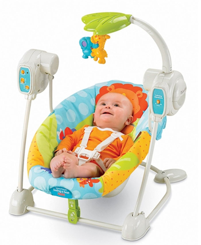 Battery Operated Balancinho Baby Space Saver Swing &Amp; Seat