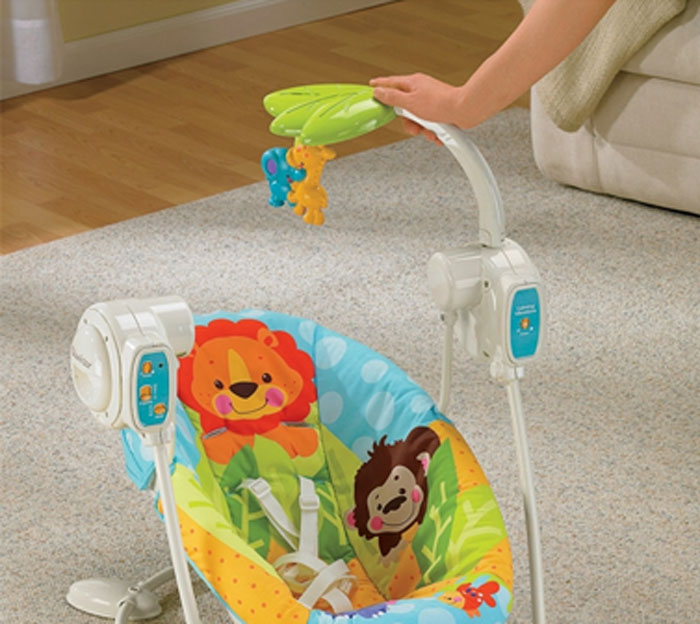 Battery Operated Balancinho Baby Space Saver Swing &Amp; Seat