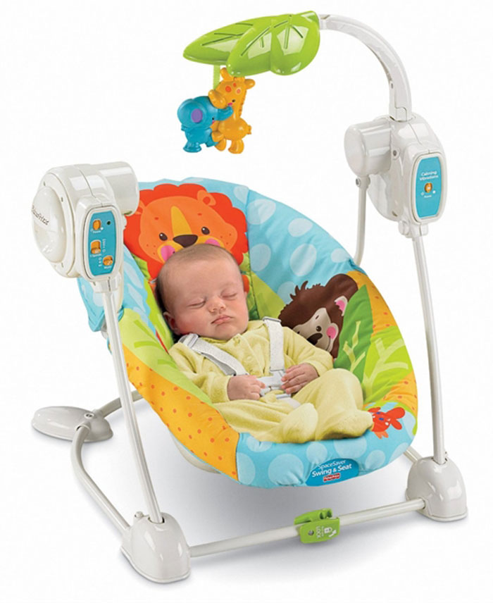 Battery Operated Balancinho Baby Space Saver Swing &Amp; Seat
