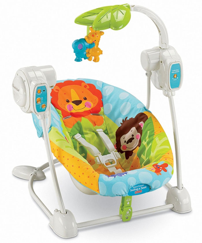 Battery Operated Balancinho Baby Space Saver Swing &Amp; Seat