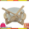 Billi Wooden Salad Bowl With Wooden Tongs