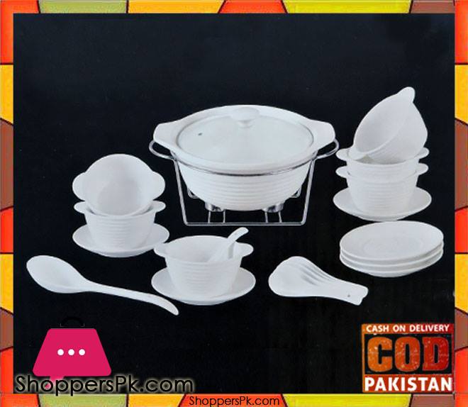 Soup Set 22 Pcs Round White Porcelain 4 Soup Set 22 Pcs Round White Porcelain