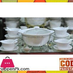 Soup Set 22 Pcs Round White Porcelain