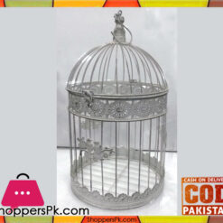 Vintage Iron Antique White Decorative Metal Bird Cage Small