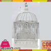 Intage Iron White Square Decorative Metal Bird Cage Small