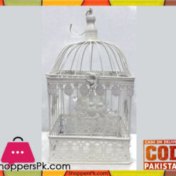 intage Iron White Square Decorative Metal Bird Cage Small