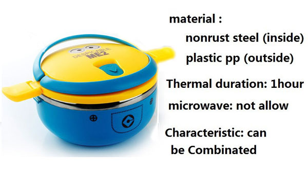 1 Layer Minion Cartoon Lunch Box For Kids 4 1 Layer Minion Cartoon Lunch Box For Kids