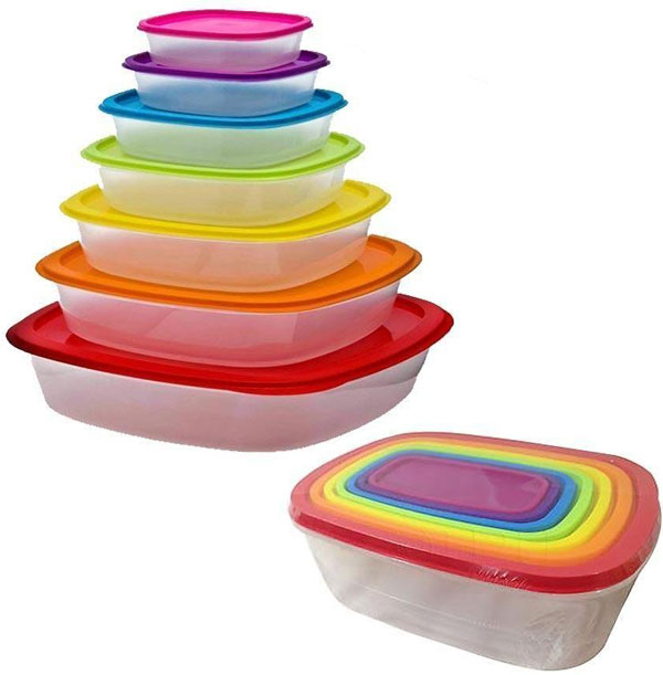 7 Pcs Rainbow Rectangle Storage Box