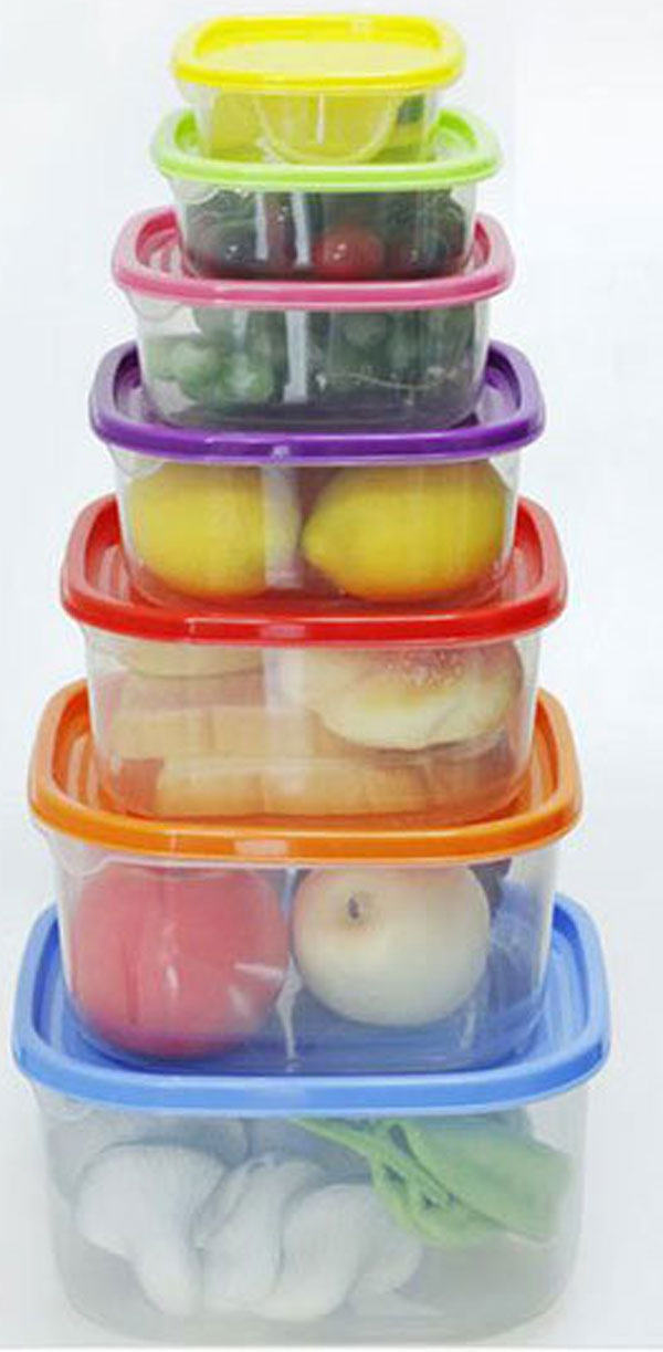 7 Pcs Rainbow Square Storage Box