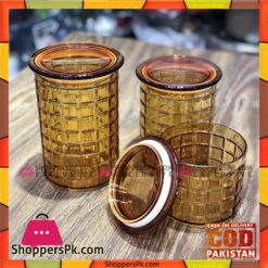 Bita Airtight Plastic Storage Container 3 Pcs Set Brick Design