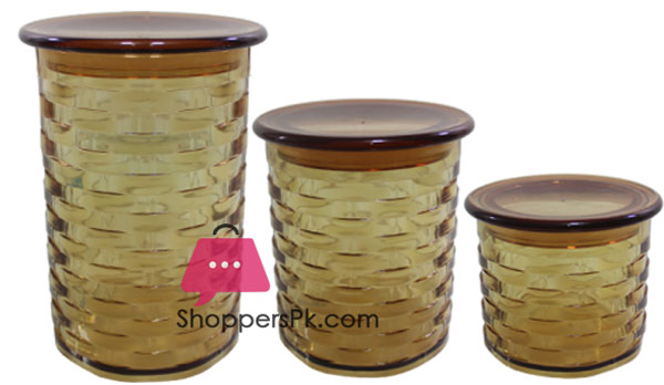 Bita Airtight Plastic Storage Container 3 Pcs Set Brick Design