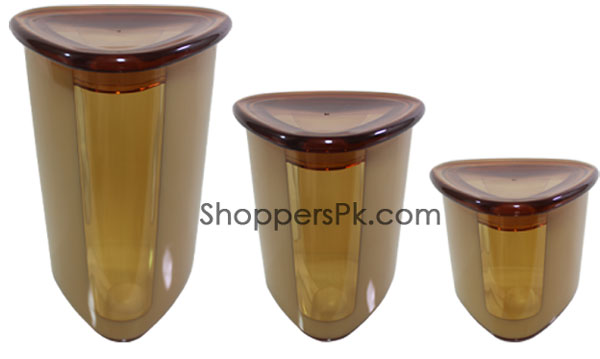 Bita Airtight Plastic Storage Container 3 Pcs Set Triangular