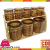 Bita Jars Set Wall Mounted Stand 9 Pcs Set Checkered 2 Bita Jars Set Wall Mounted Stand 9 Pcs Set Checkered