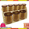 Bita Jars Set Wall Mounted Stand 9 Pcs Set Round