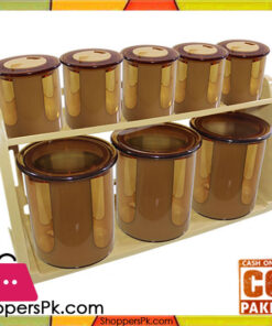 Bita Jars Set Wall Mounted Stand 9 Pcs Set Round