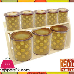 Bita Jars Set Wall Mounted Stand 9 Pcs Set Round