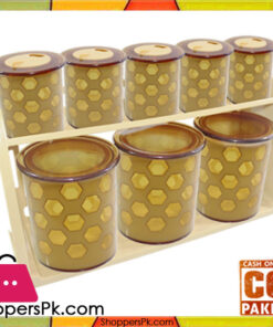Bita Jars Set Wall Mounted Stand 9 Pcs Set Round
