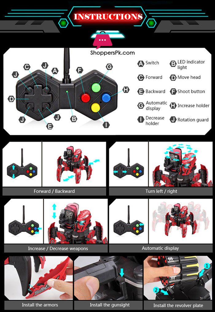 Space Warrior R/C Terrain Fighting Robot 9002-1