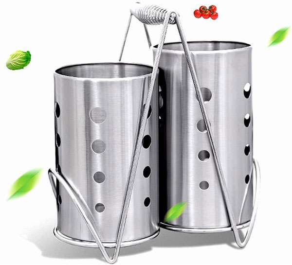 Cylinder Stainless Steel Cutlery Holder