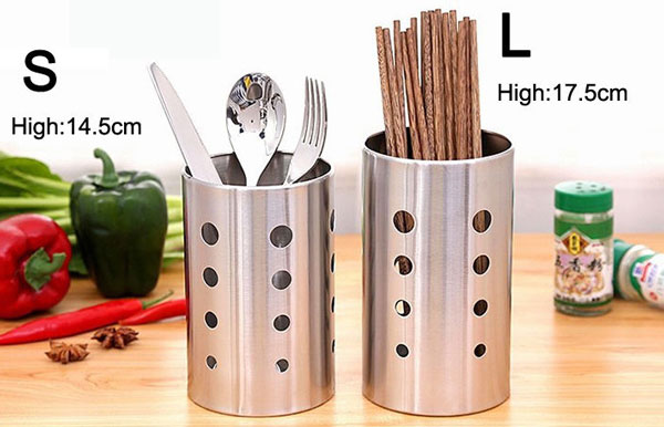 Cylinder Stainless Steel Cutlery Holder