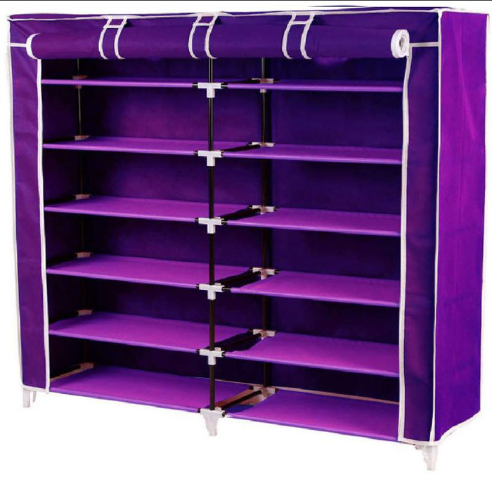 Portable 6 Layer Double Dustproof Shoe Rack T-2712