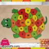 Early Educational Wooden Puzzle Toy Alphabet Turtle